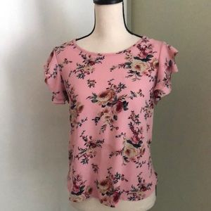 ❤️3X20 NIKITA Women’s Pink Flower Raffle Sleeves Top | M